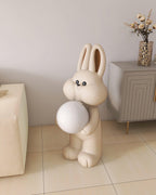 Peach Rabbit Resin Floor Lamp — product view 14