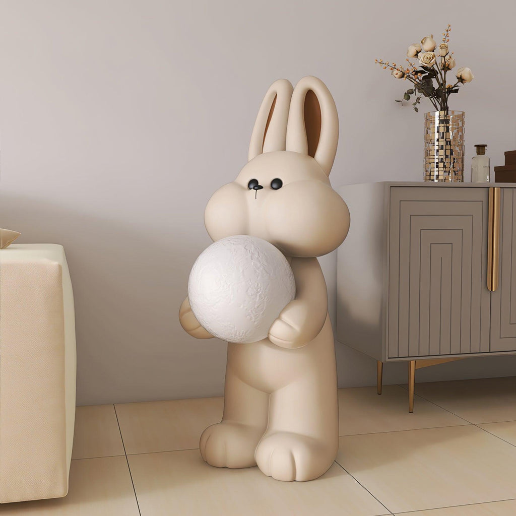 Peach Rabbit Resin Floor Lamp — product view 15