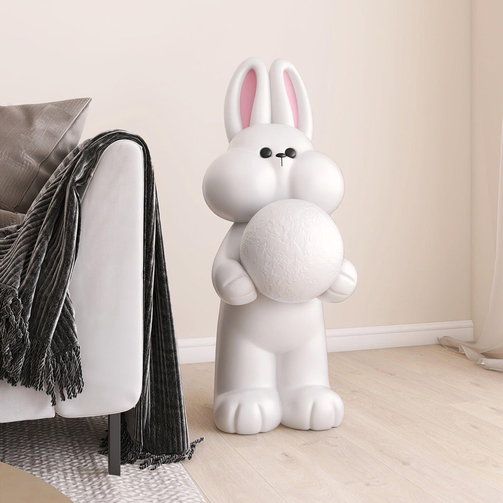 Peach Rabbit Resin Floor Lamp — product view 16