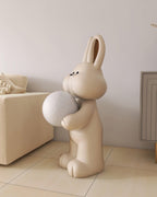 Peach Rabbit Resin Floor Lamp — product view 17