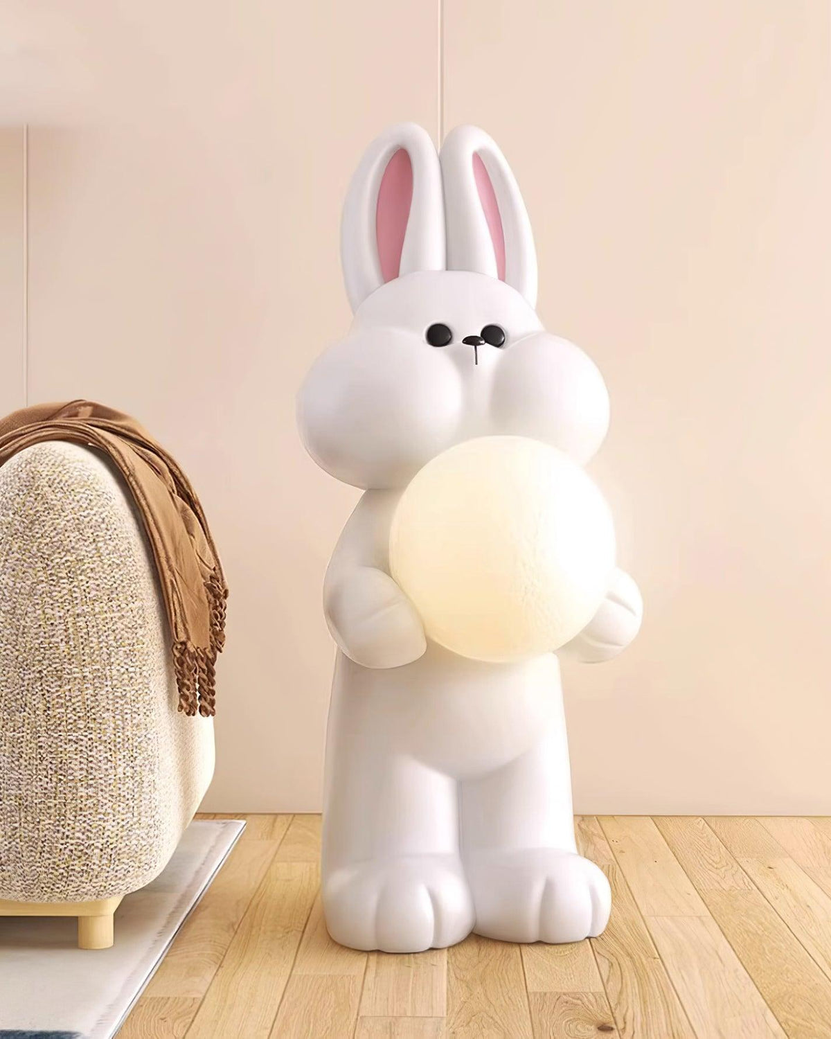 Peach Rabbit Resin Floor Lamp — product view 18