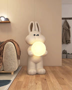 Peach Rabbit Resin Floor Lamp — product view 19