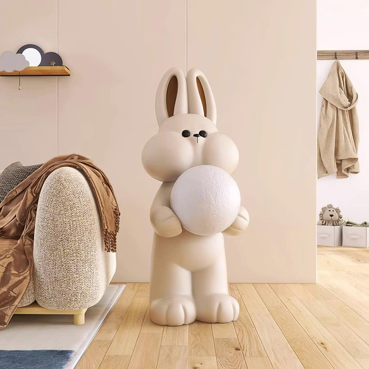Peach Rabbit Resin Floor Lamp — product view 20