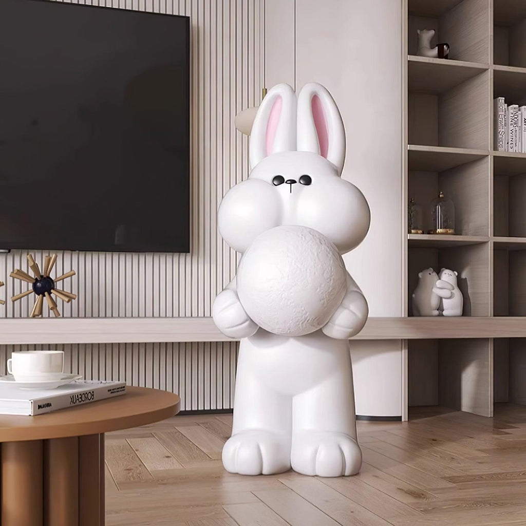 Peach Rabbit Resin Floor Lamp — product view 21