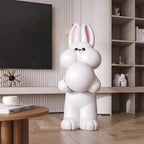Peach Rabbit Resin Floor Lamp — product view 21