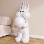 Peach Rabbit Resin Floor Lamp — product view 22