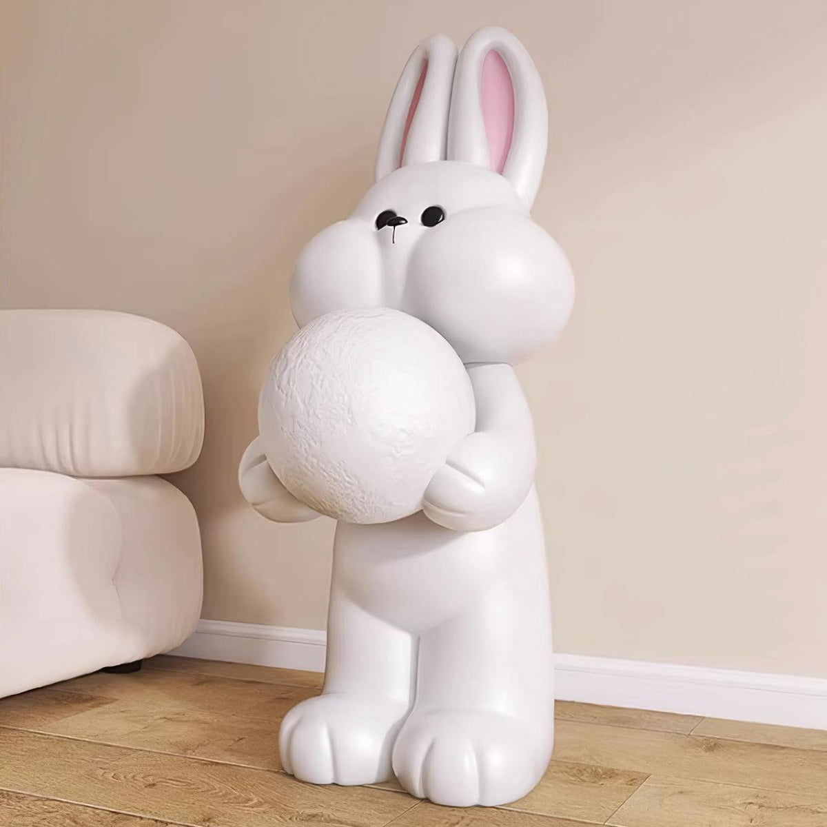 Peach Rabbit Resin Floor Lamp — product view 22