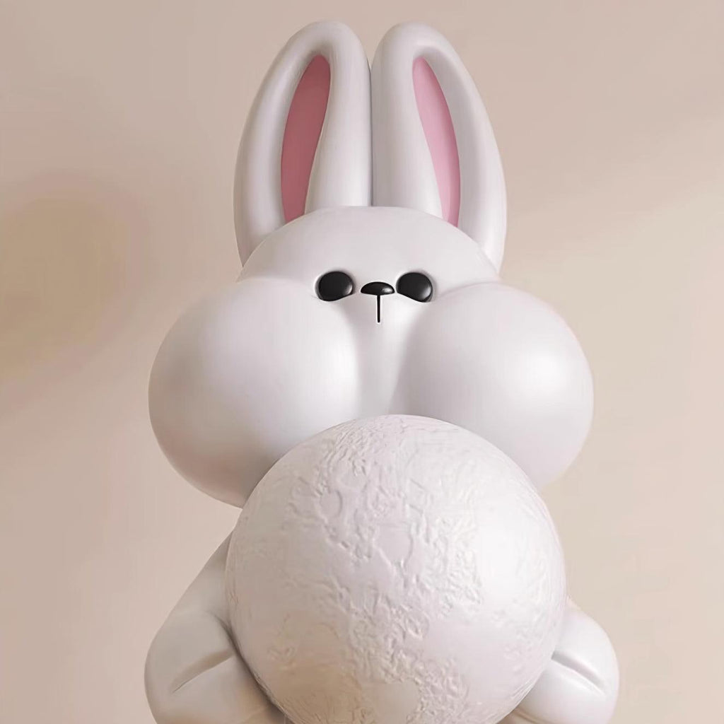 Peach Rabbit Resin Floor Lamp — product view 24