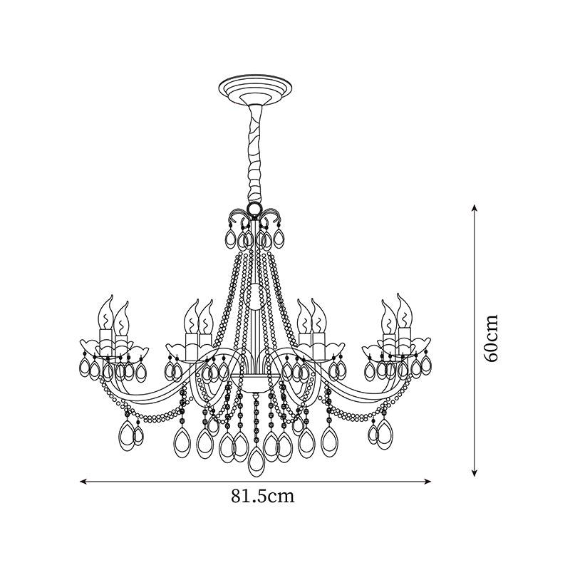 Willa Crystal Chandelier — product view 6