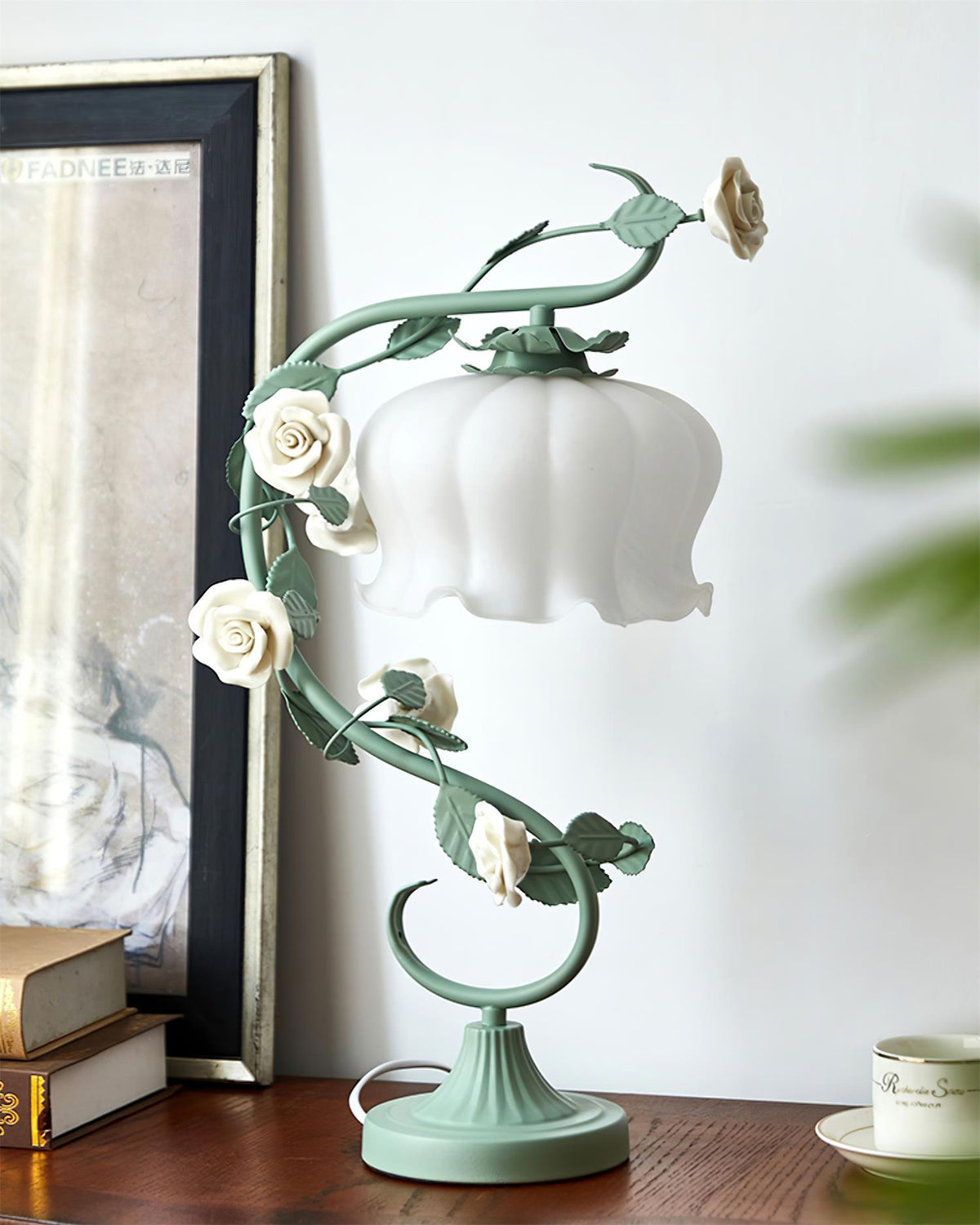 Ron Rose Flower Glass Table Lamp — product view 10