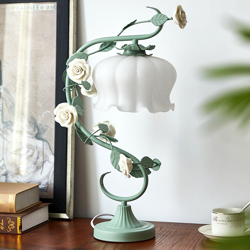 Ron Rose Flower Glass Table Lamp — product view 12