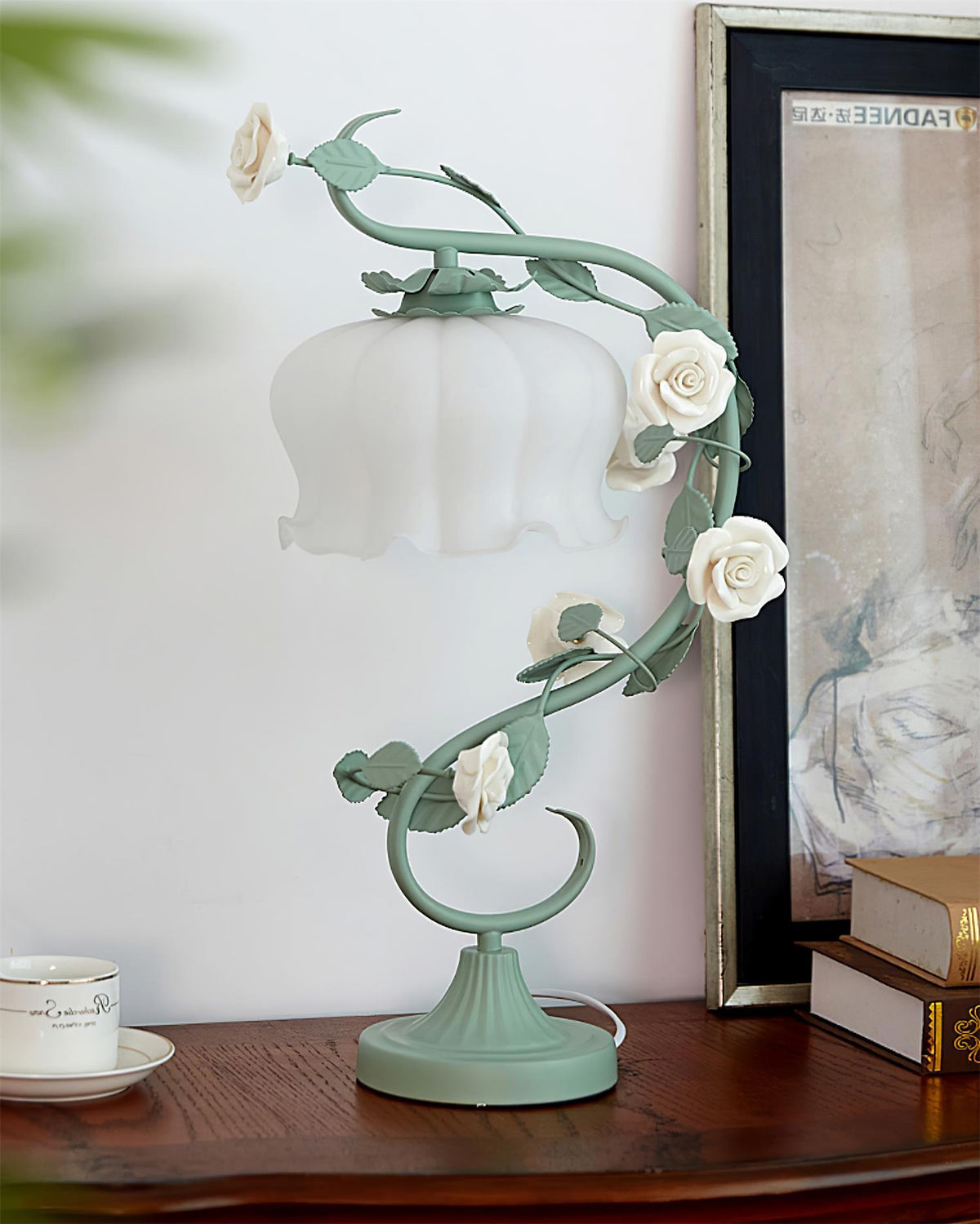 Ron Rose Flower Glass Table Lamp — product view 14