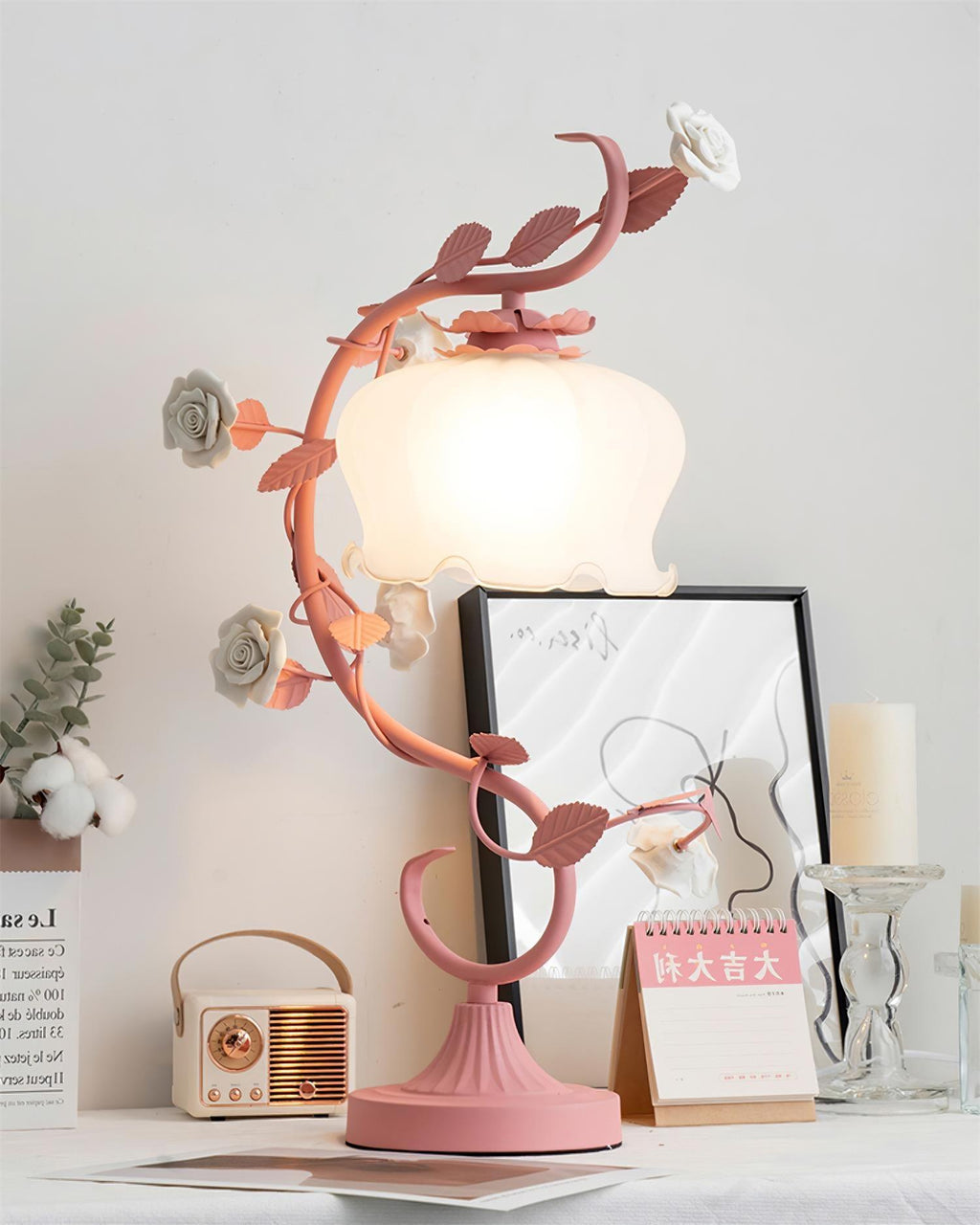 Ron Rose Flower Glass Table Lamp — product view 15