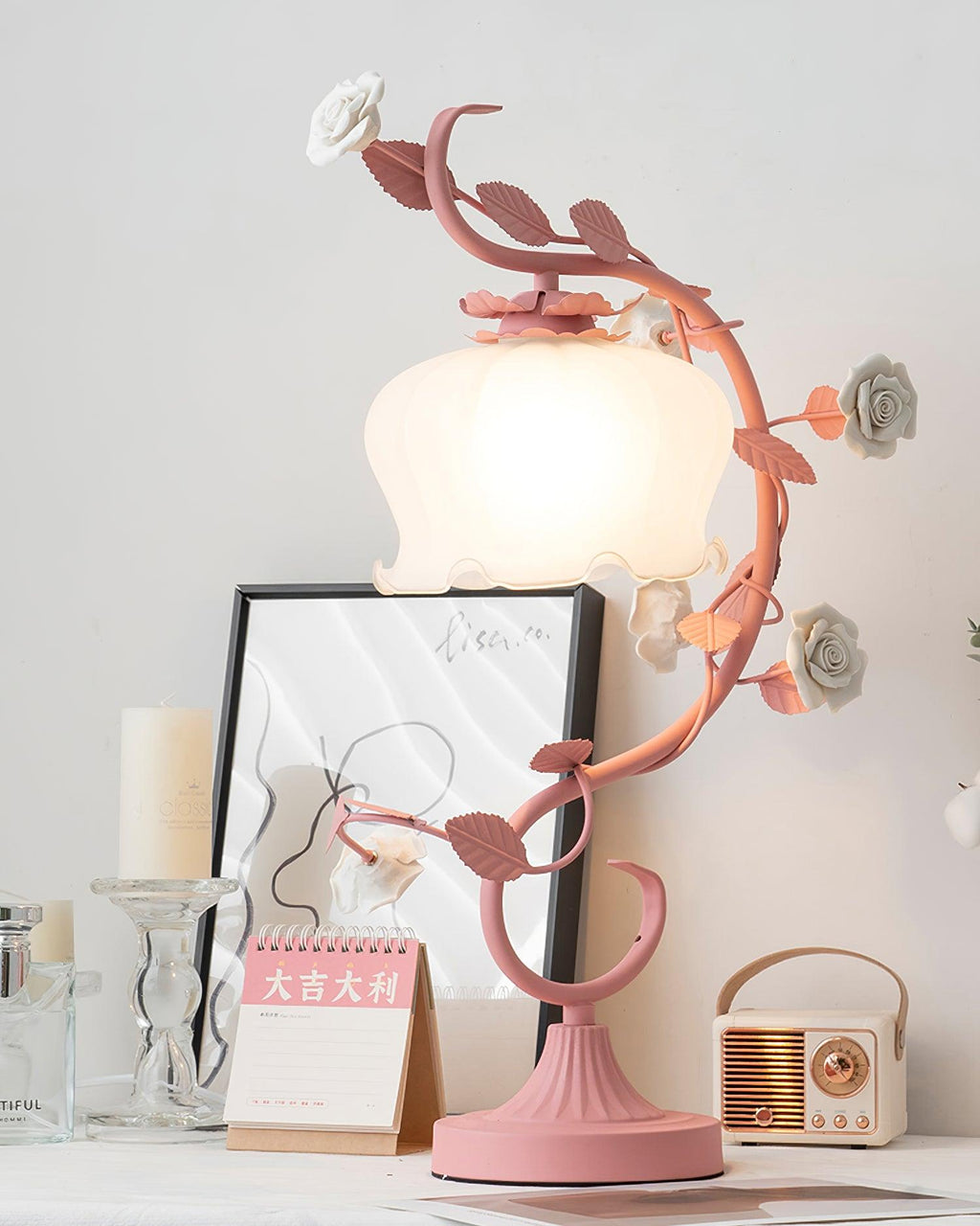 Ron Rose Flower Glass Table Lamp — product view 16