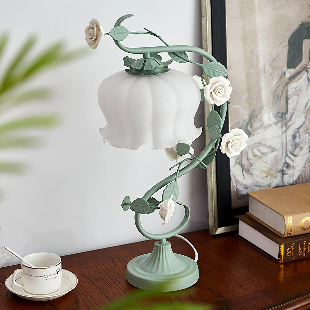 Ron Rose Flower Glass Table Lamp — product view 19