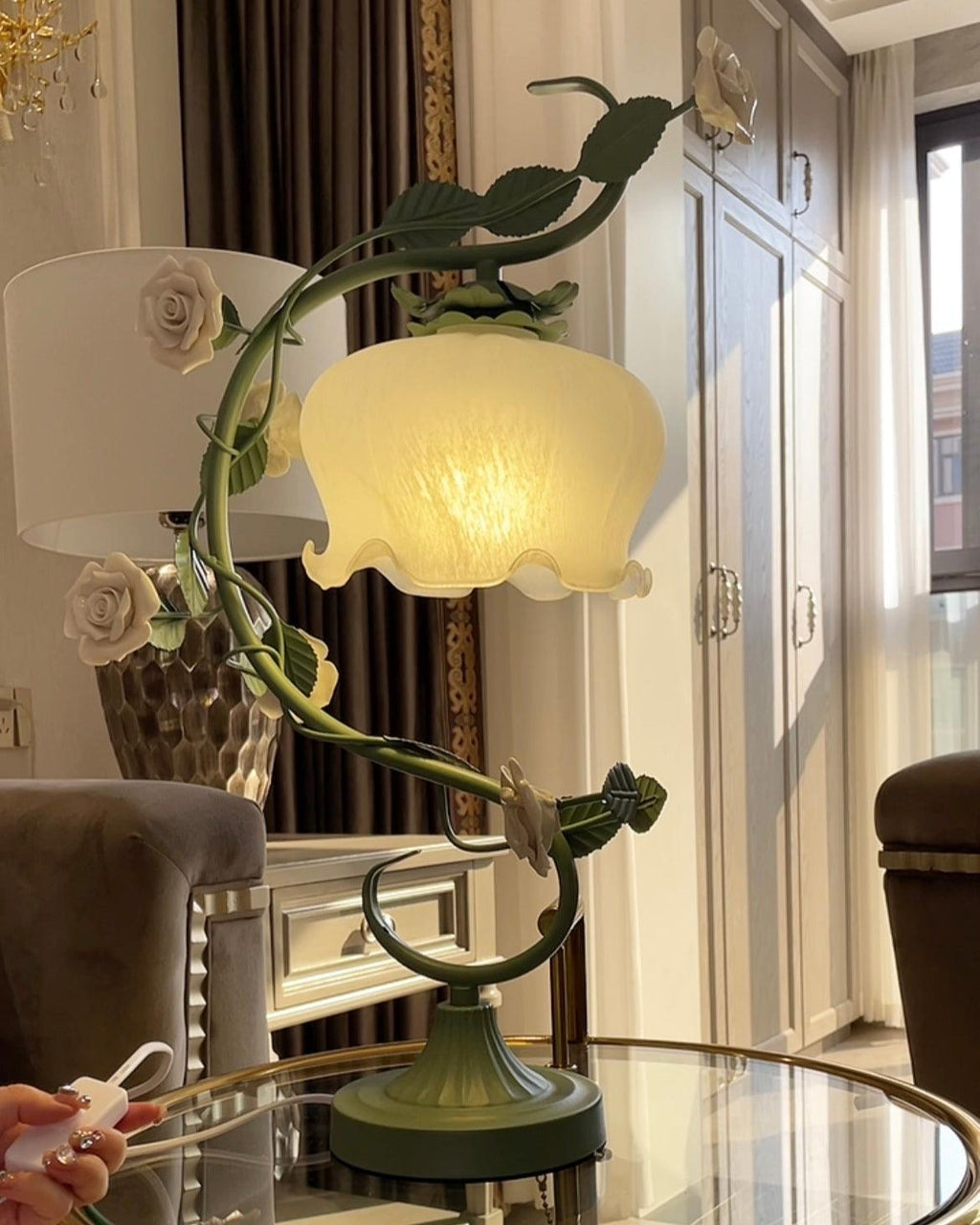 Ron Rose Flower Glass Table Lamp — product view 28