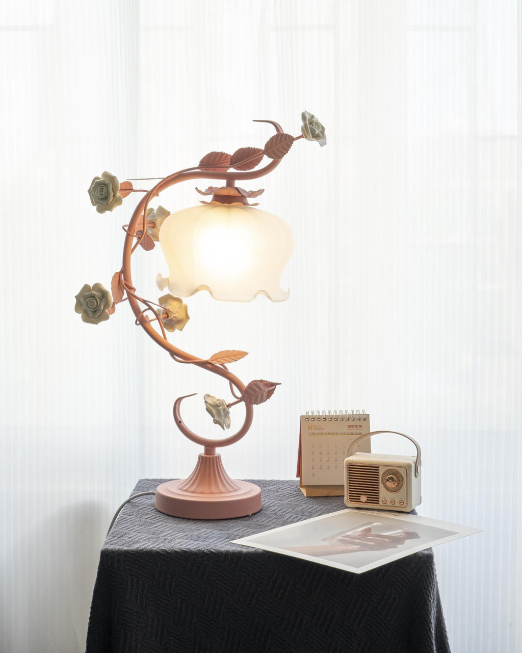 Ron Rose Flower Glass Table Lamp — product view 67