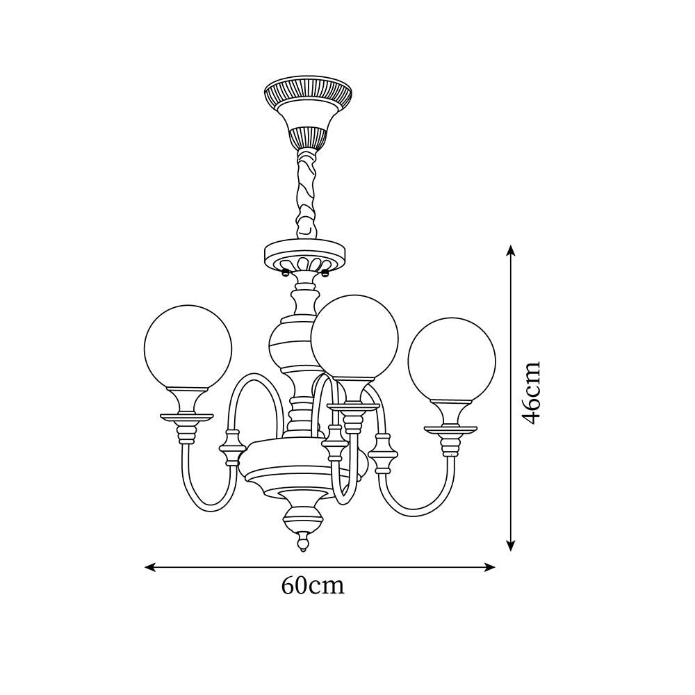 Beatty Brass Chandelier — product view 5