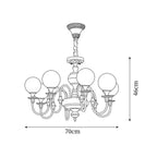 Beatty Brass Chandelier — product view 6