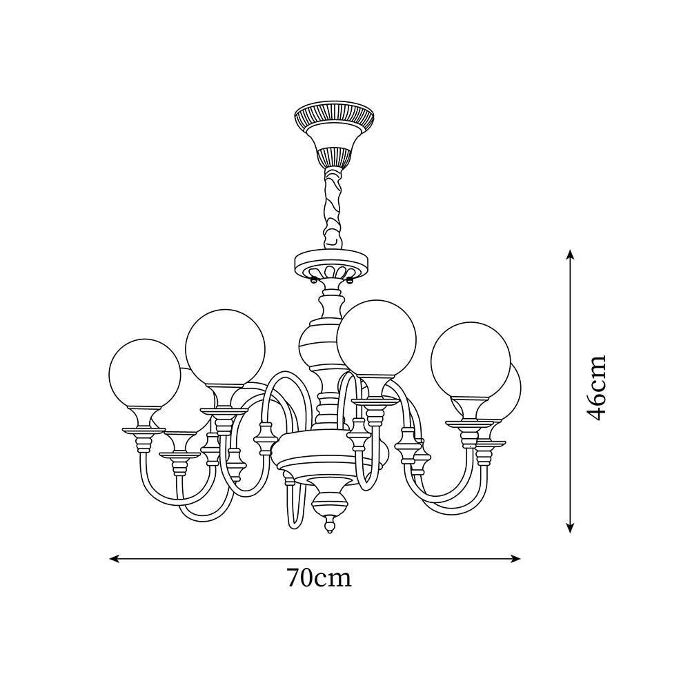 Beatty Brass Chandelier — product view 6