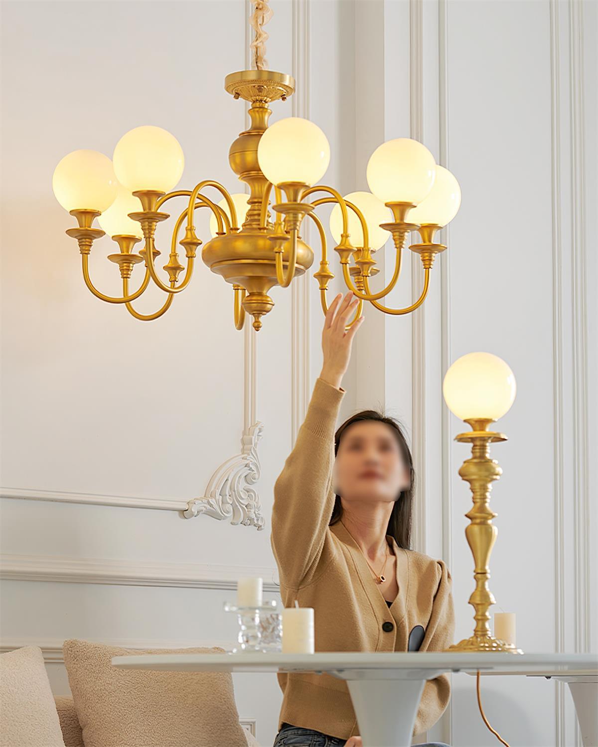 Beatty Brass Chandelier — product view 9