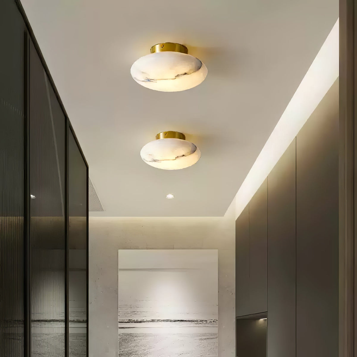 Alabaster Oval Ceiling Lamp – product view 2