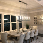 Brass rectangular glass chandeliers — product view 13