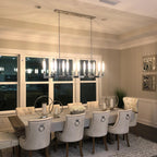 Brass rectangular glass chandeliers — product view 14