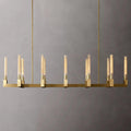 Brass rectangular glass chandeliers — product view 17