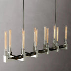 Brass rectangular glass chandeliers — product view 21