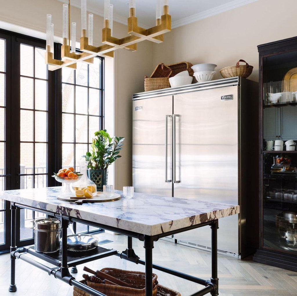 Brass rectangular glass chandeliers — product view 22