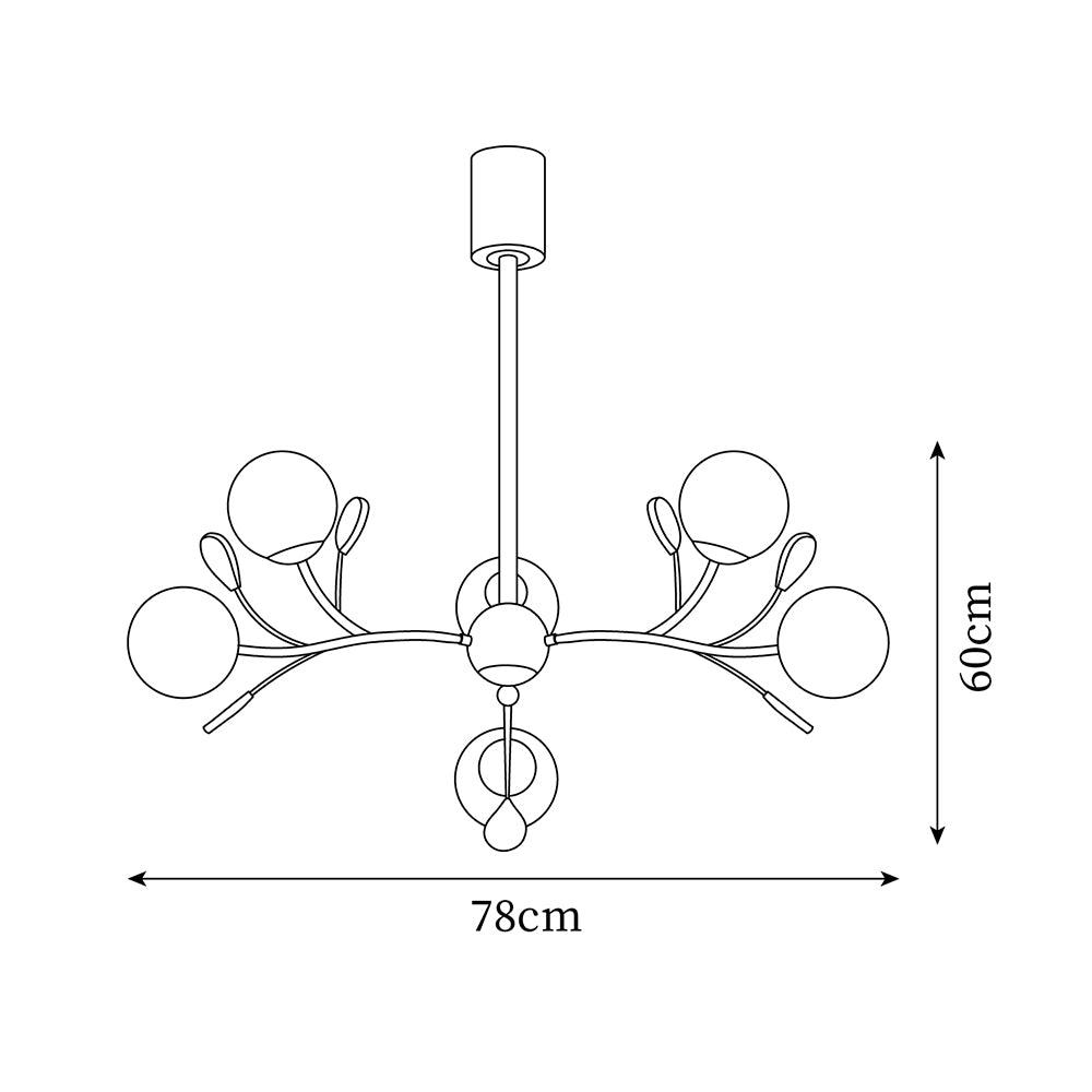 Melanie Glass Chandelier — product view 5