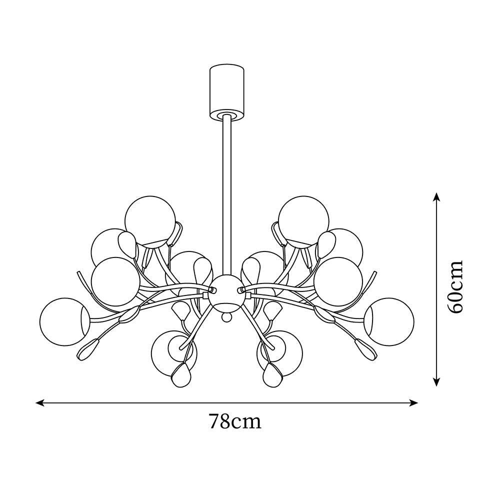 Melanie Glass Chandelier — product view 6