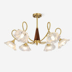 Century Lotus Leaf Glass Chandelier — product view 1
