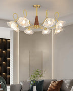 Century Lotus Leaf Glass Chandelier — product view 3
