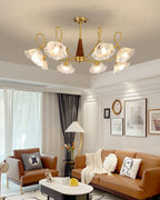 Century Lotus Leaf Glass Chandelier — product view 4