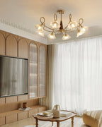 Century Lotus Leaf Glass Chandelier — product view 7