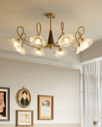 Century Lotus Leaf Glass Chandelier — product view 8