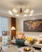 Century Lotus Leaf Glass Chandelier — product view 12