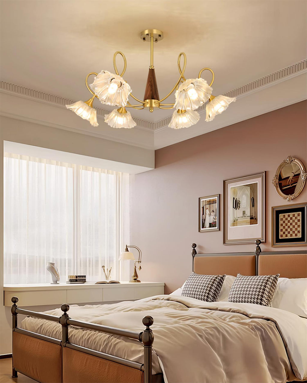 Century Lotus Leaf Glass Chandelier — product view 13