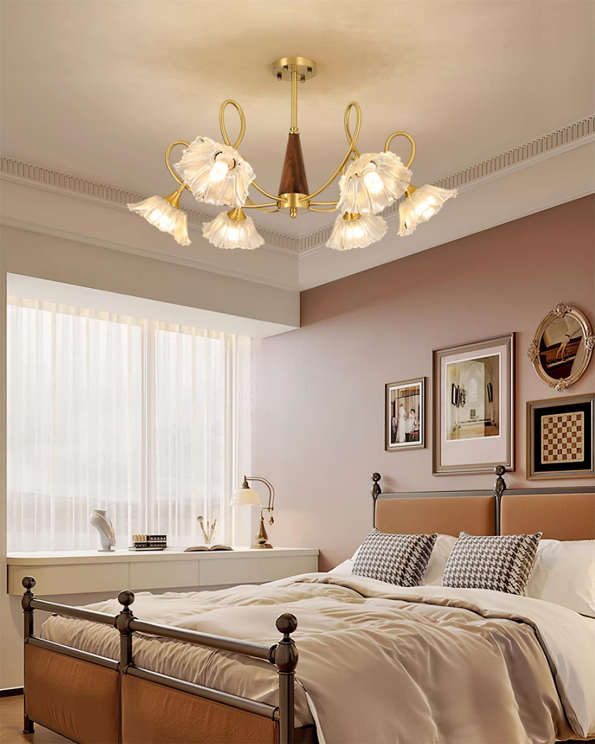 Century Lotus Leaf Glass Chandelier — product view 13