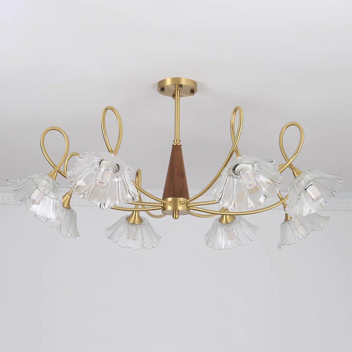 Century Lotus Leaf Glass Chandelier — product view 14