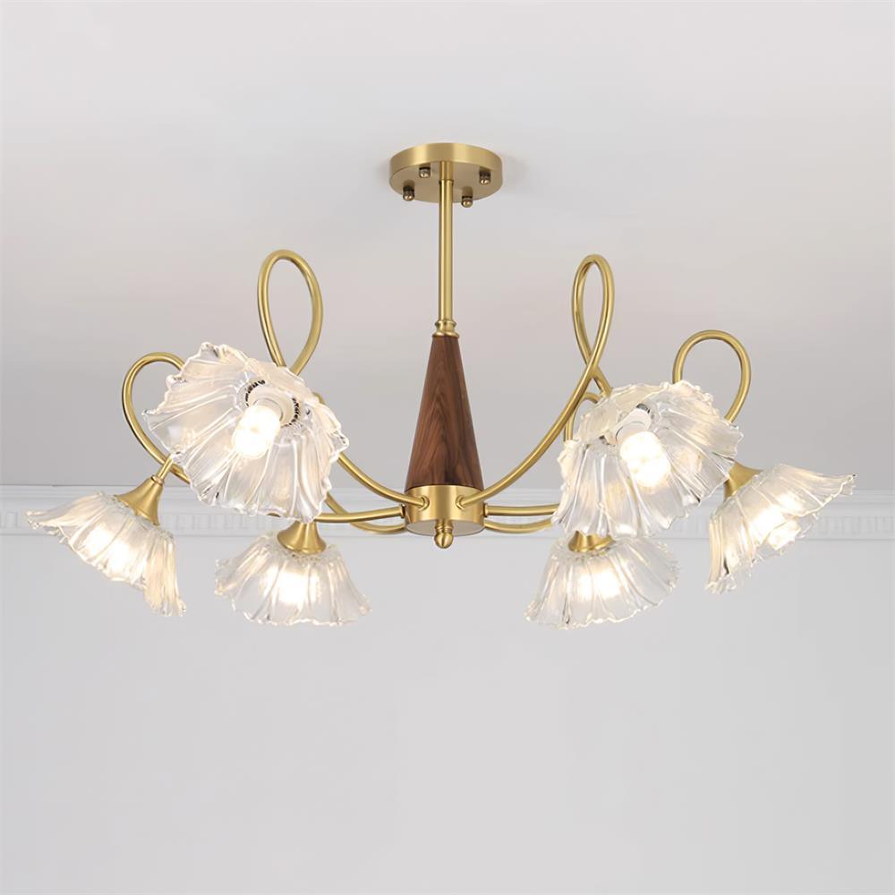 Century Lotus Leaf Glass Chandelier — product view 15