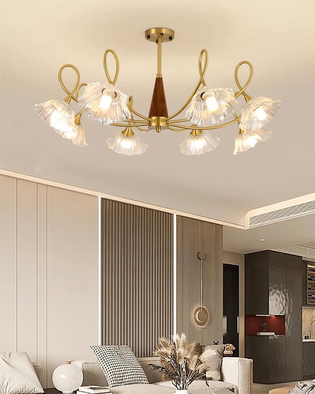 Century Lotus Leaf Glass Chandelier — product view 17