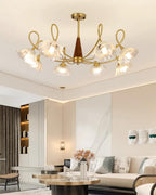 Century Lotus Leaf Glass Chandelier — product view 18