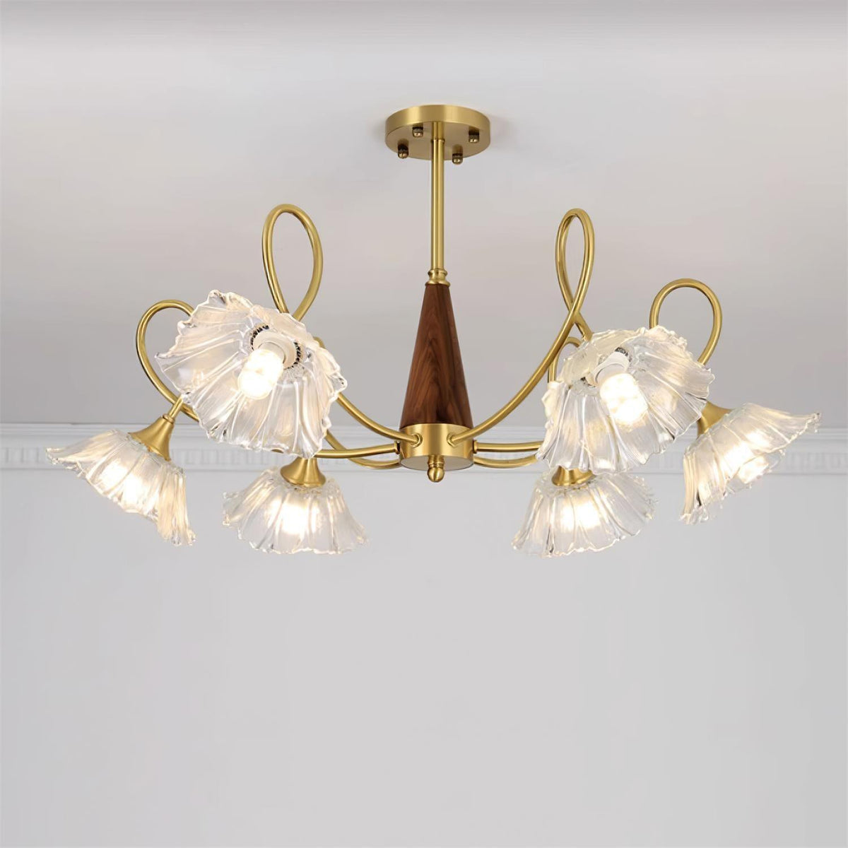 Century Lotus Leaf Glass Chandelier — product view 20