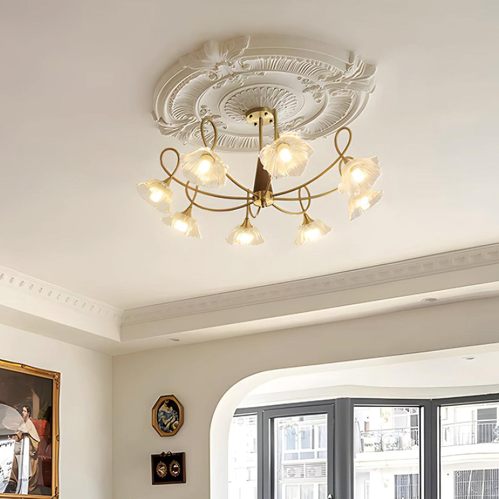 Century Lotus Leaf Glass Chandelier — product view 22