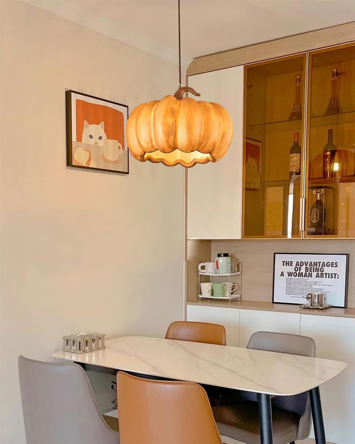 Duzy Pumpkin Metal Pendant Lamp — product view 3