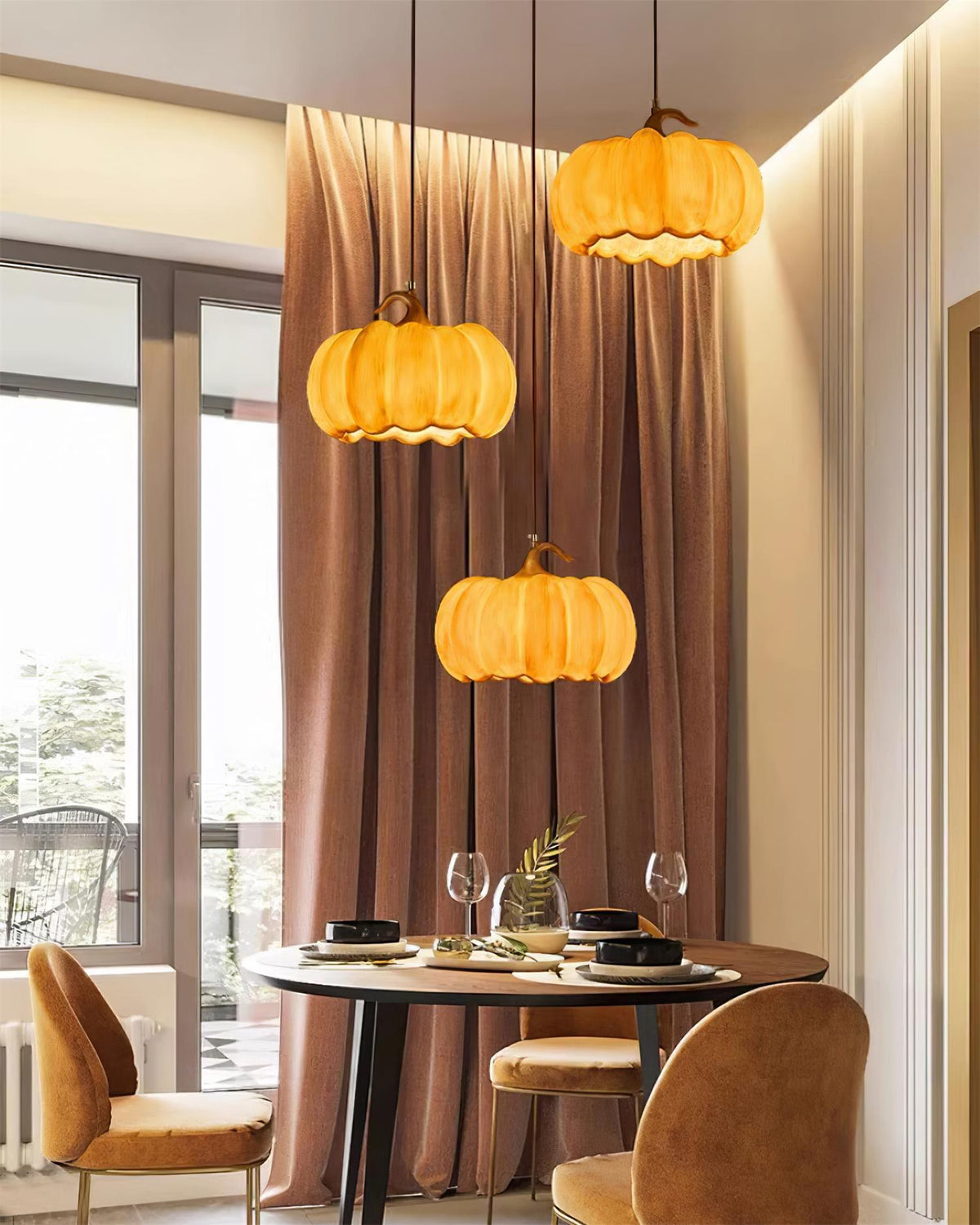 Duzy Pumpkin Metal Pendant Lamp — product view 17