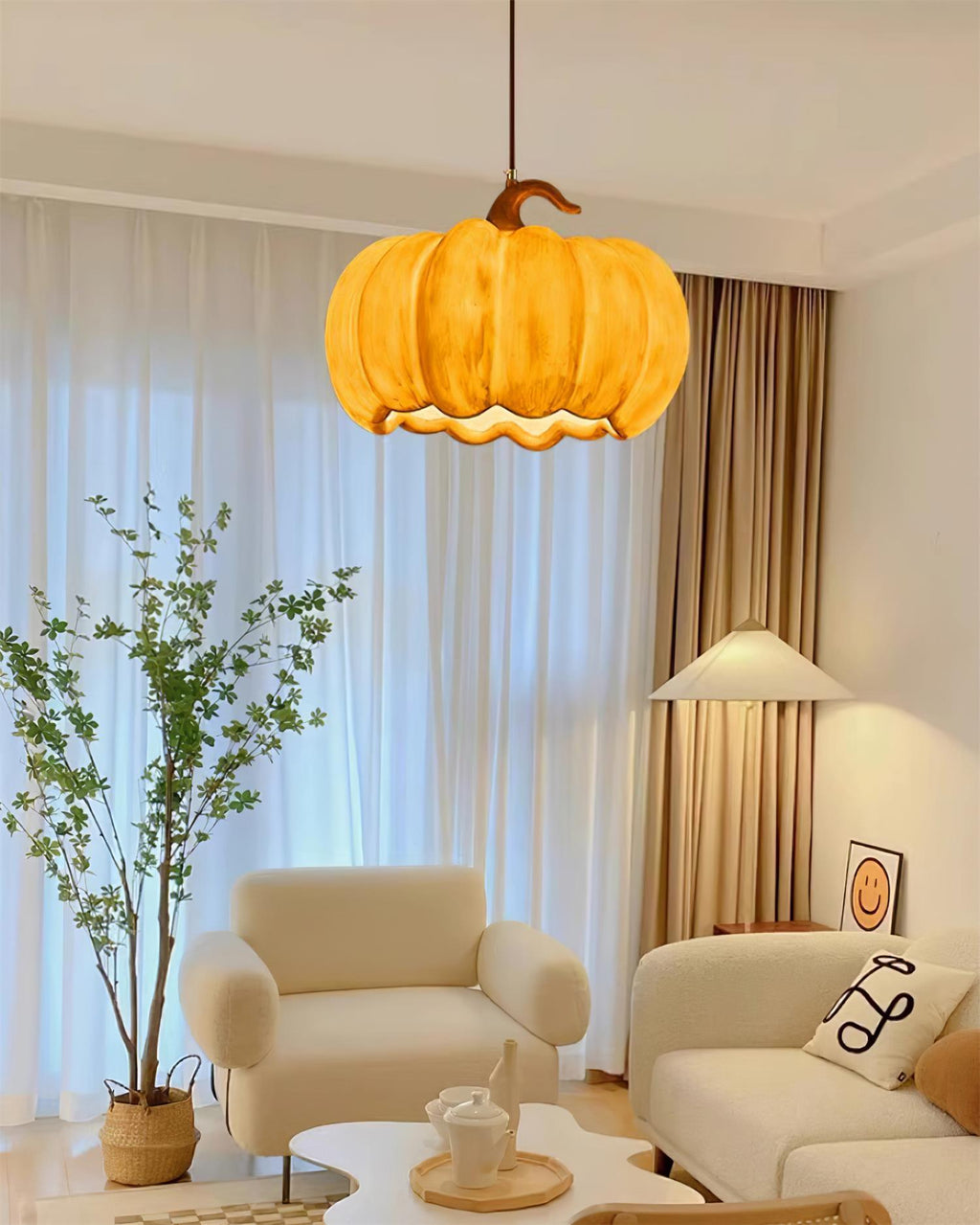 Duzy Pumpkin Metal Pendant Lamp — product view 19